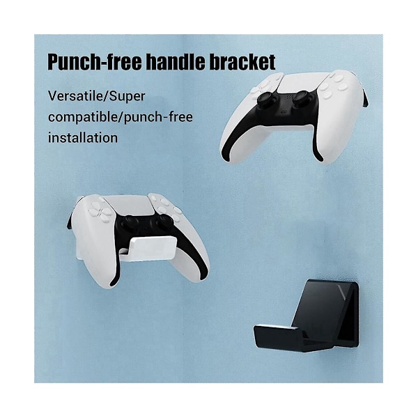 4-pak Controller Vægbeslag til Switch Pro Gamepad Controller Holder Sort