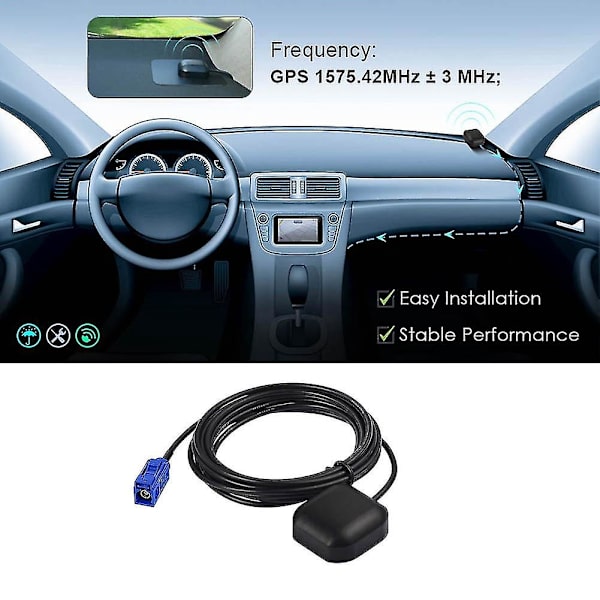 Aktiv GPS-navigationsantenn för fordon Fakra C Blå Bilantenn för Ram - -