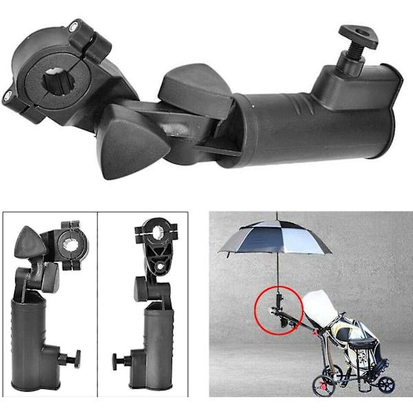 Golfvagnsparasollhållare Universal Justerbar Enkel Att Installera Cykel Fiske Strandstol Rullstol, Svart