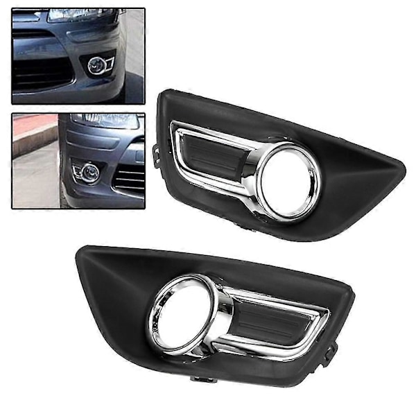1 Par for Citroen C4 2008-2011 Krom Frontfanger Tåkelysdeksel Front Tåkelysramme