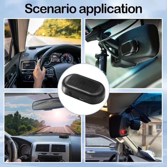 Wireless Car Alarm - Anti-Theft System - Vehicle Security - Solar Charging - 2-Pack - Red