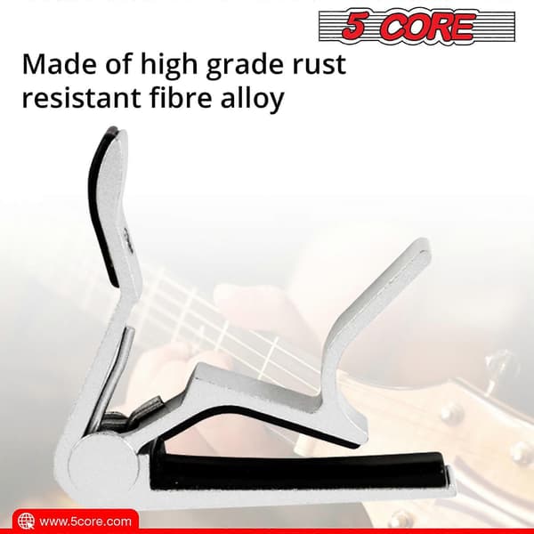 Gitarr Capo Akustisk Clip Gitarr Stränginstrument Klämma Band Elektrisk Gitarr Tillbehör Capo Gitarrhals Capos 5 Core (vit)