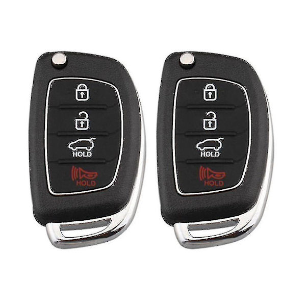 2 stk. 4b Fjernbetjening Nøgle Etui & Blad Til Hyundai I10 I20 I30 I35 I40 Genesis