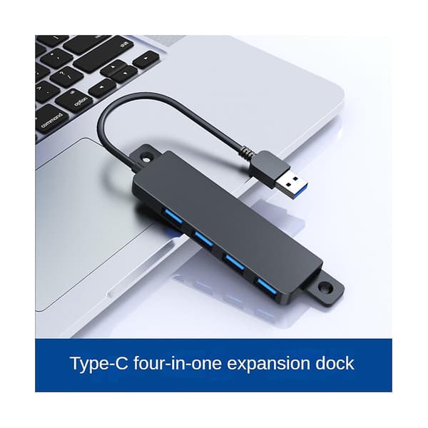 Usb Hub 3.0 Multi Usb Splitter 4 Usb Port 3.0 Med Opladningsstrøm Til Smartphone Computer Pro Pc Hub