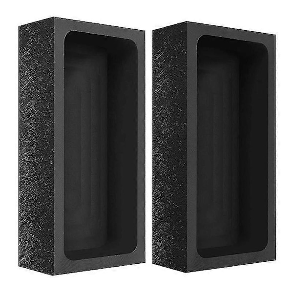 2 stk (2-1kg) Grafit Støpeformer for Smelting Støping Raffinering Metall Kobber Gull Sølv Aluminium B