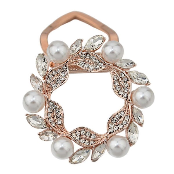 Bling Pärlor Legering Halsduksspänne Strass Chiffong Halsduksklämma Brosch Korsage