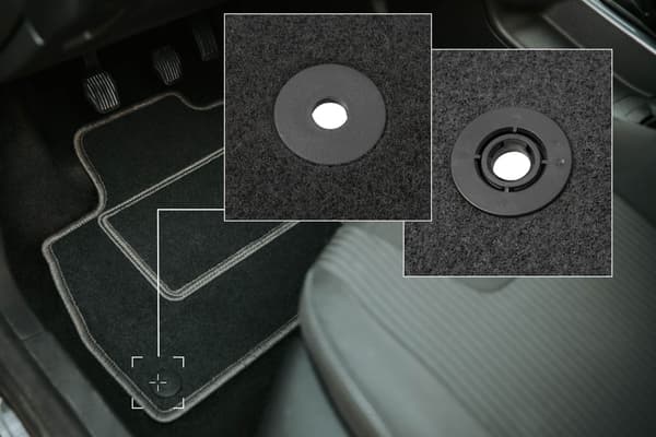 Bilmatter velour grå for: Kia Sorento III 7-seter (2015-)
