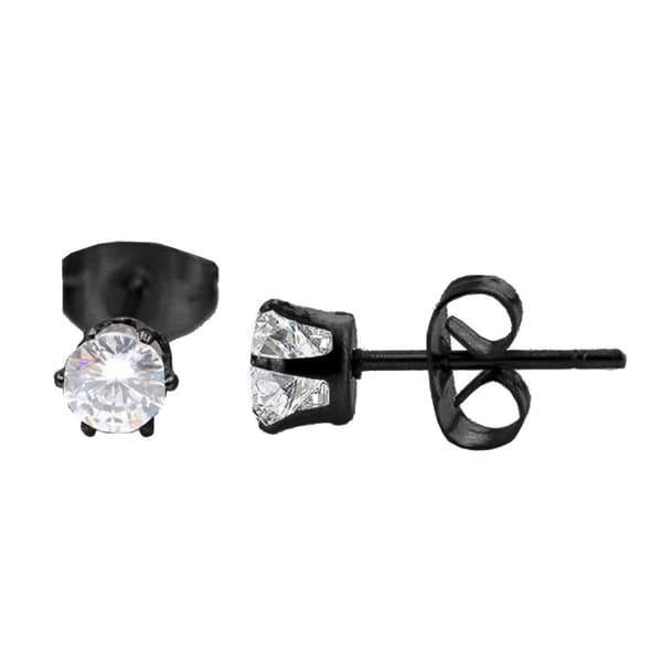 2-pack Black Crystal Piercing Earring Piercing Jewelry – 4mm