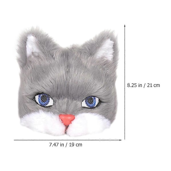 Maskerad Party Plysch Djurmask Plysch Kattmask Karneval Party Cosplay Mask 2025:e