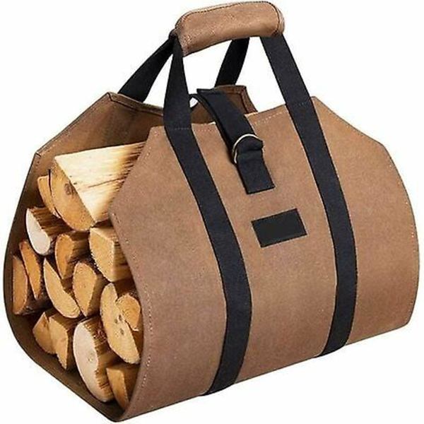 Logkorgar & Logväskor Canvas Logghållare Kamin Ved Tote Väskor