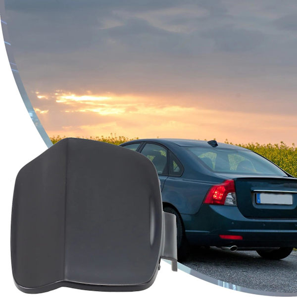 1 st. Bakre Stötfångare Dragkrok Skyddskåpa 39886337 Passar Volvo S40 V50 2008-2012 Svart Bil Externt Bakre Dragkrok Skydd