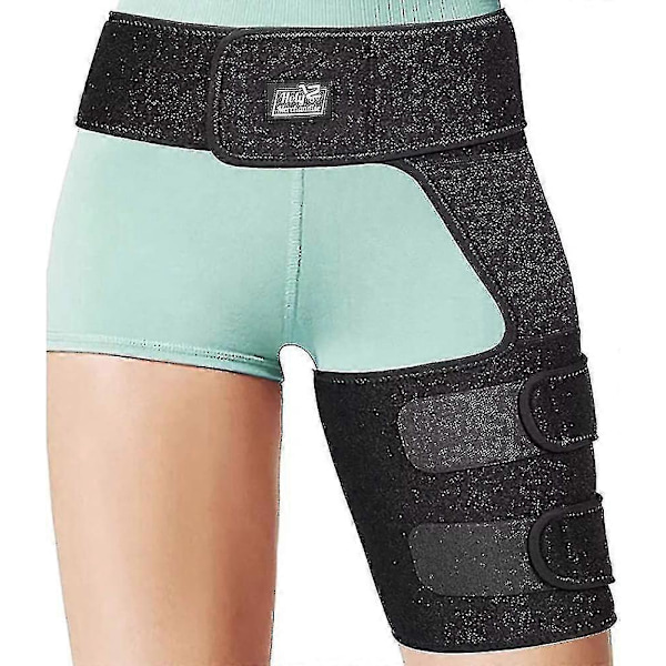 Höft- och ljumskestöd - Stöd för lindring av ischiassmärta, höftartros, sträckta muskler, skador på lår, hamstring och quadriceps, SI-bälte