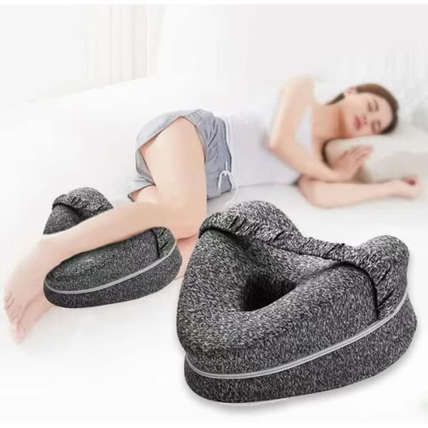 Knäkudde - Memory Foam - Ischiaslindring - Medium Komfort - Hjärtformad, Grå, Hel