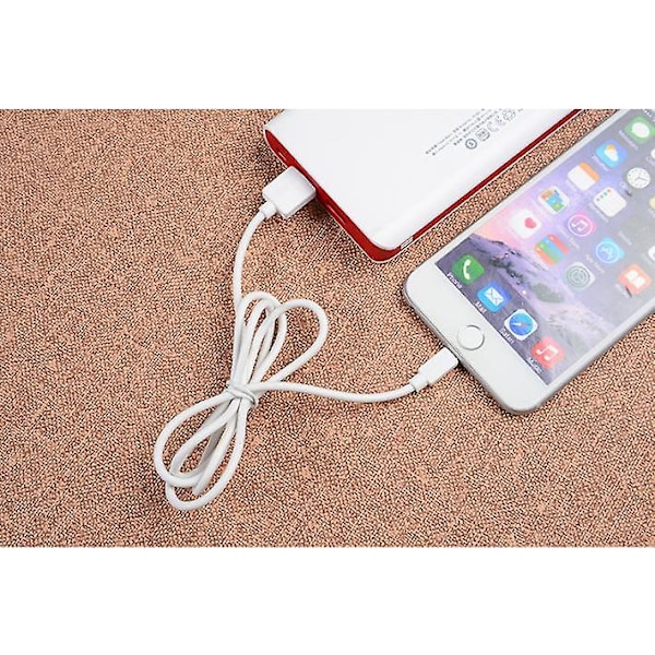 Lightning-kabel kompatibel med iPhone & iPad, 2 meter, Hvit - CE-sertifikat 2024THO