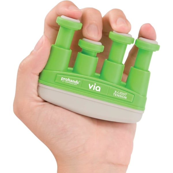 Håndtræner, Fingertræner (grebforstærker), Fjederbelastet, Fingerstempel-system, Isoler og træn 2 lbs/lbs pr. finger