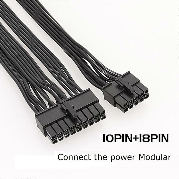 18+10-nastainen - 24-nastainen ATX-virtalähdekaapeli, modulaarinen PSU-virtakaapeli RMx-sarjalle RM1000X/RM850X/R