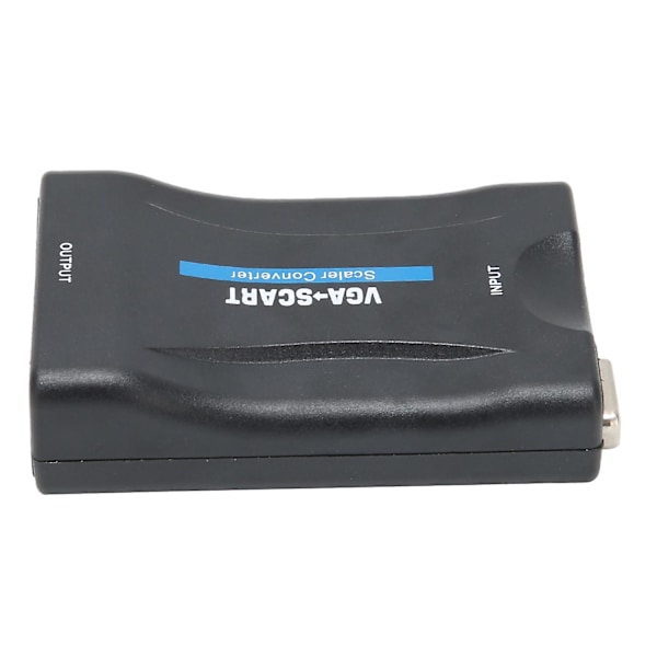 VGA till SCART-omvandlare HD-videoadapter Datortillbehör med fjärrkontroll Laddningskabel Svart-YM