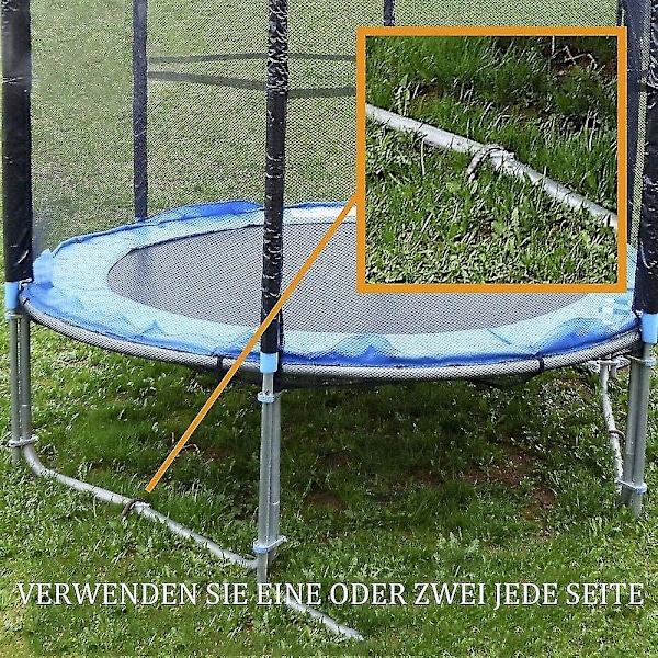 Trampolin Vind Stakes Heavy Duty U Typ Skarpt Slut Säkerhet Jord