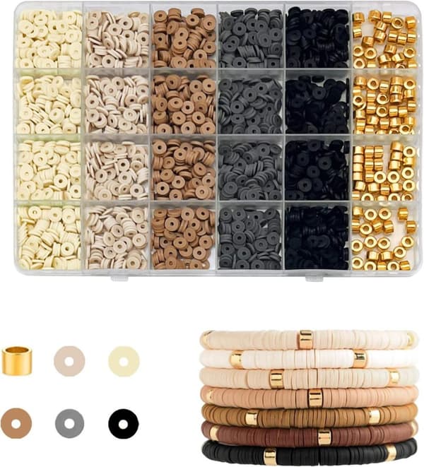 DIY Perlesæt i Neutrale Nuancer – Smykkesæt til Armbånd & Tilbehør
