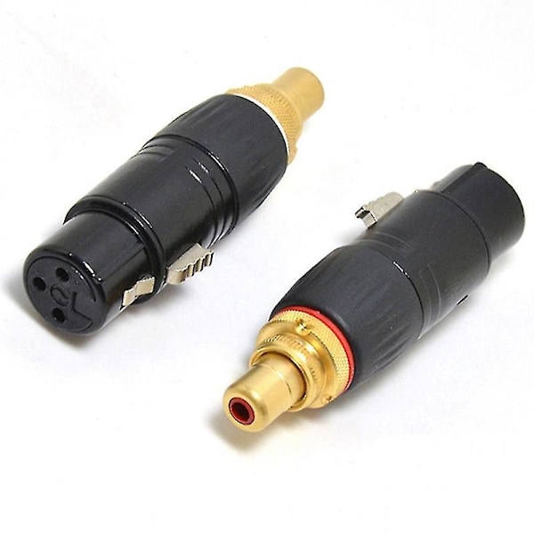 Förgylld XLR Hon till RCA Lotus Hon Adapter XLR Han till Lotus Hon Ljudadapter RCA XLR Pl