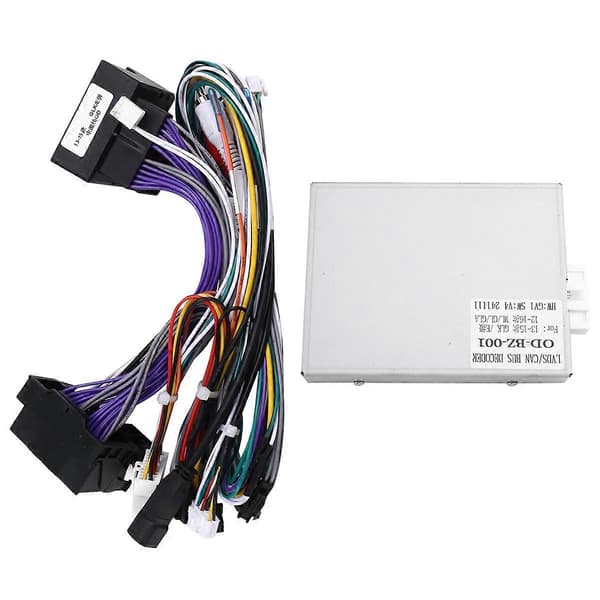 Bil 16-stifts Kabelhärva Adapter Canbus Box Decoder Android Radio Strömkabel för Benz GLK X204 GLC