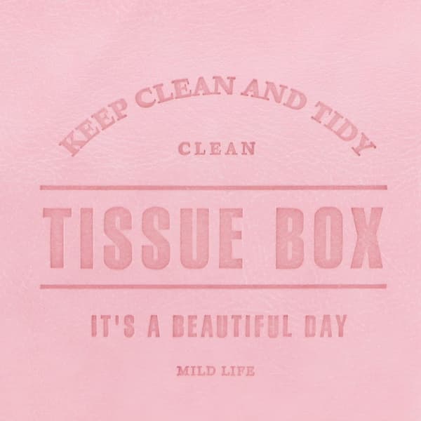 PU Läder Originalitet Tissue Box Skrivbords Tissue Organizer för Sovrum Vardagsrum Rosa