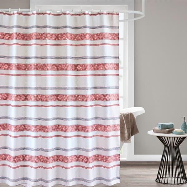Polyester Randig Målnings Duschdraperi Vattentätt Badrumsgardin (S)