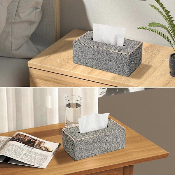 1 Läder Tissue Box, Rektangulär Tissue Box