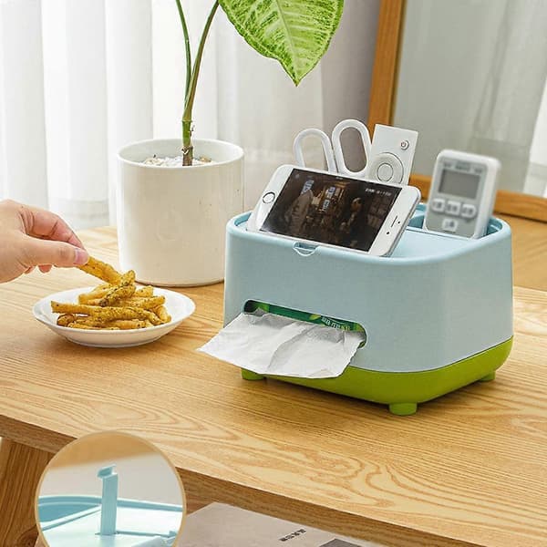 Servettboxhållare med förvaring, multifunktionell servettbox