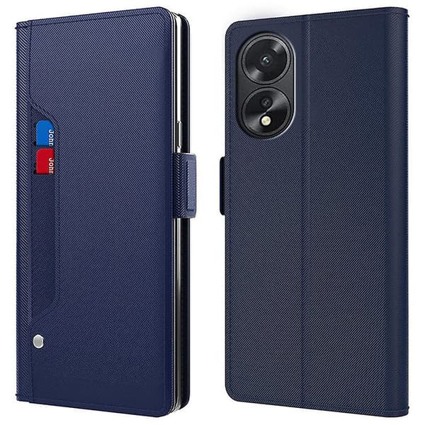 För Oppo A38 4g Telefonfodral PU Läder Ställ