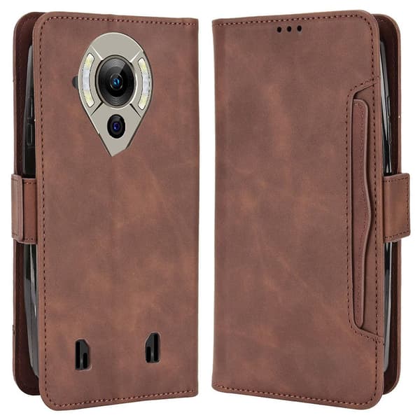 För Oukitel Wp16 Multi-Card Slot Läderfodral Röd