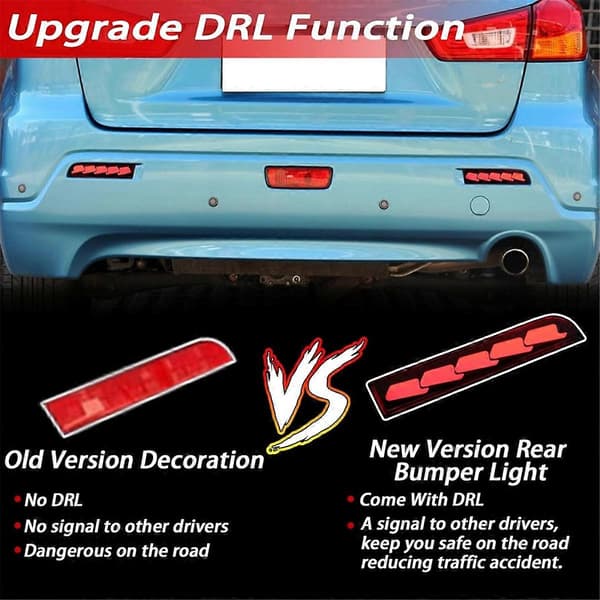 LED Bakre Stötfångare Reflektor Dimljus för Mitsubishi Lancer 2008-2017 Evolution X 2008-2017 Outlander