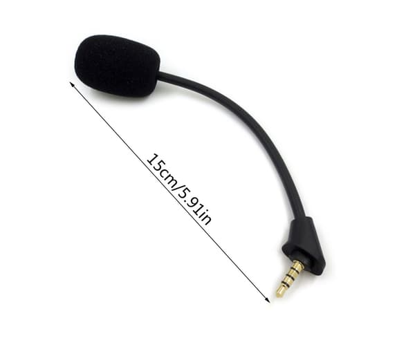 Ersättnings Alpha Spelmikrofon 3,5 mm Mikrofonbom med LED-indikator endast för HyperX Cloud Alpha Trådlöst Gaming Headset
