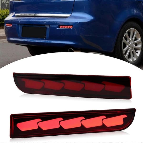 LED Bakre Stötfångare Reflektor Dimljus för Mitsubishi Lancer 2008-2017 Evolution X 2008-2017 Outlander