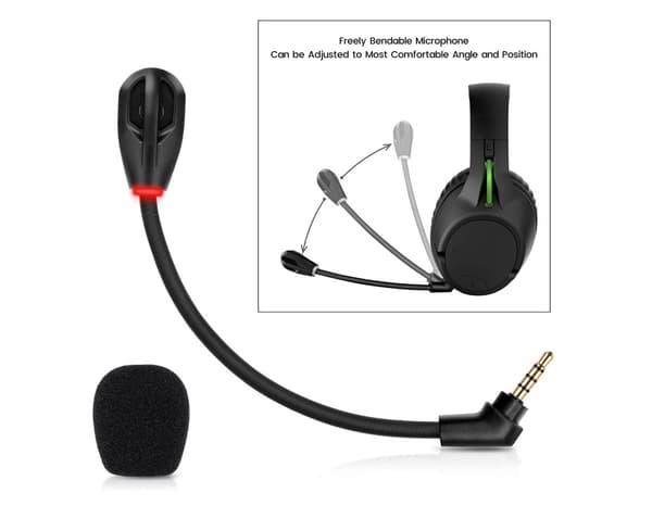 Ersättningsmikrofon 3,5 mm mikrofonbom endast för HyperX Cloud Flight / HyperX Cloud Flight S trådlöst gamingheadset