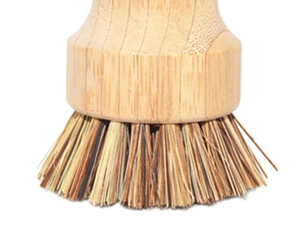 Diskborste Kort Hållbar Bambufiber Trä Borste för Hemmet - Bambu Tjock Brun
