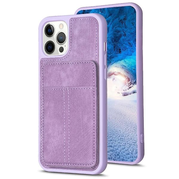 Frostat kortfodral för iPhone 15 med hållare