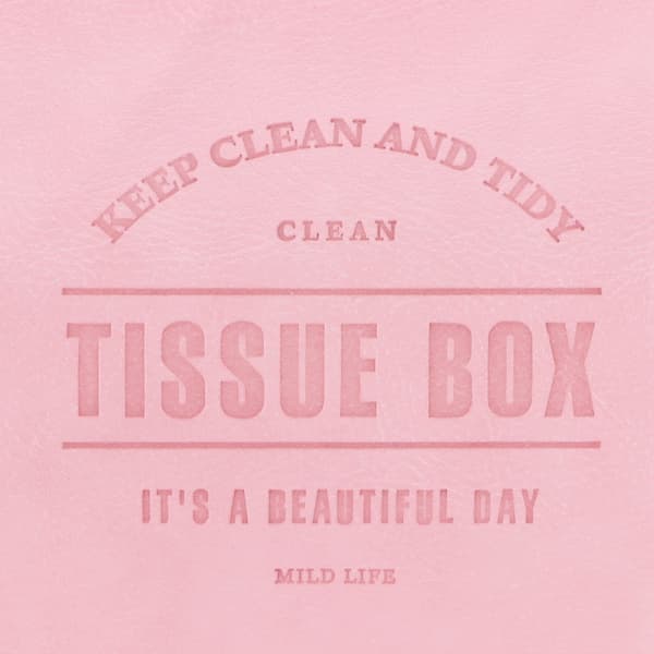 PU Läder Originalitet Tissue Box Skrivbords Tissue Organizer för Sovrum Vardagsrum Rosa