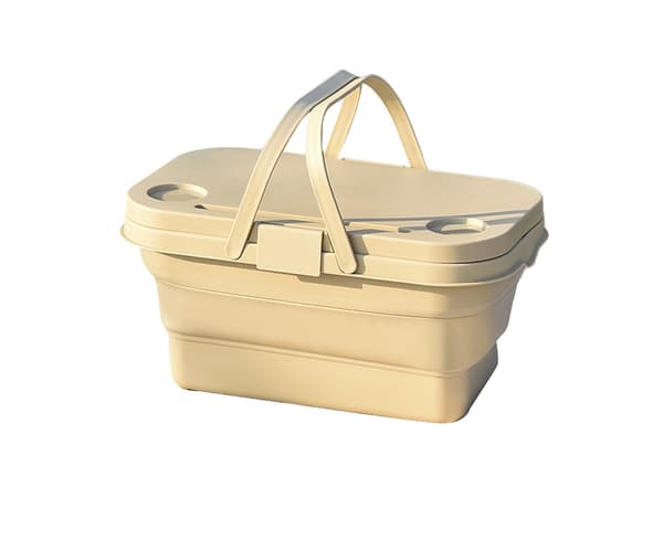 Vikbar Picknickkorg - Grå