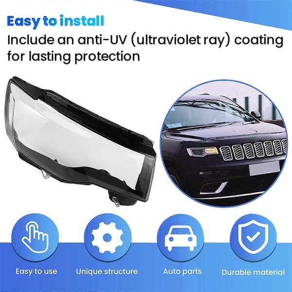 Höger Strålkastarglas Skydd för Jeep Grand Cherokee 2014-2