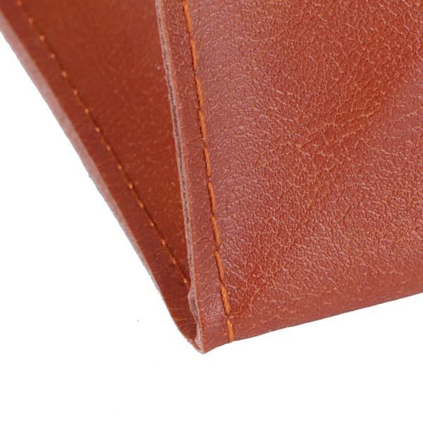 PU Läder Originalitet Tissue Box Skrivbords Tissue Organizer för Sovrum Vardagsrum Orange