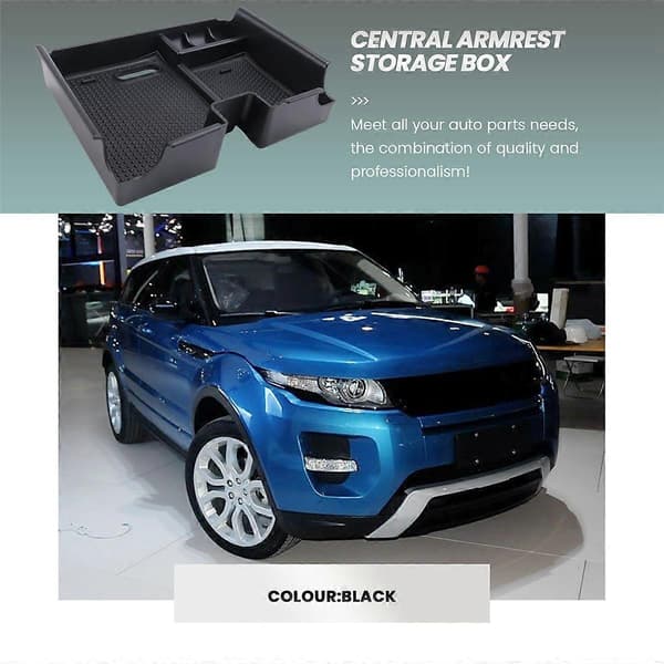 Central Armrest Förvaringslåda Bil Organizer för Land Range Rover Evoque 2009-2013 Container Hållare Tra