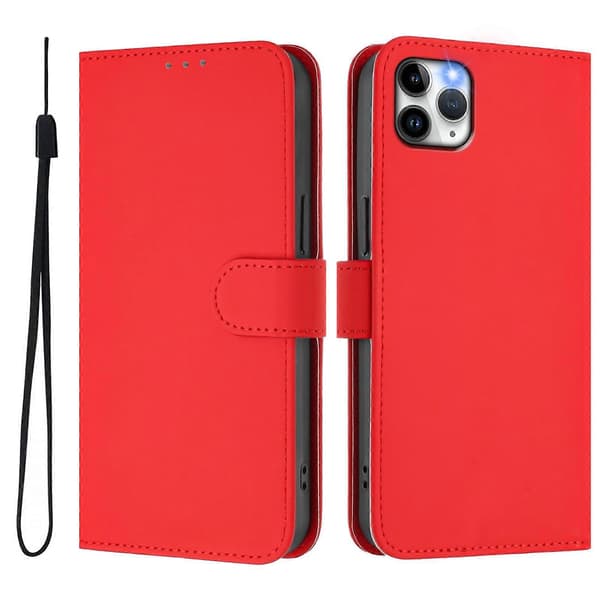 Skinnkänsla Läder Telefonfodral För iPhone 11 Pro Max