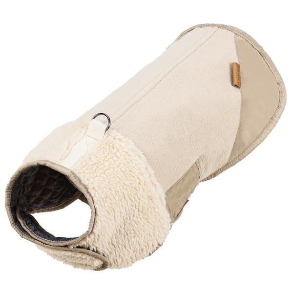 Hundvinterjacka, lammsammetssömmar bomullsjacka, varma avslappnade husdjurskläder Beige XL