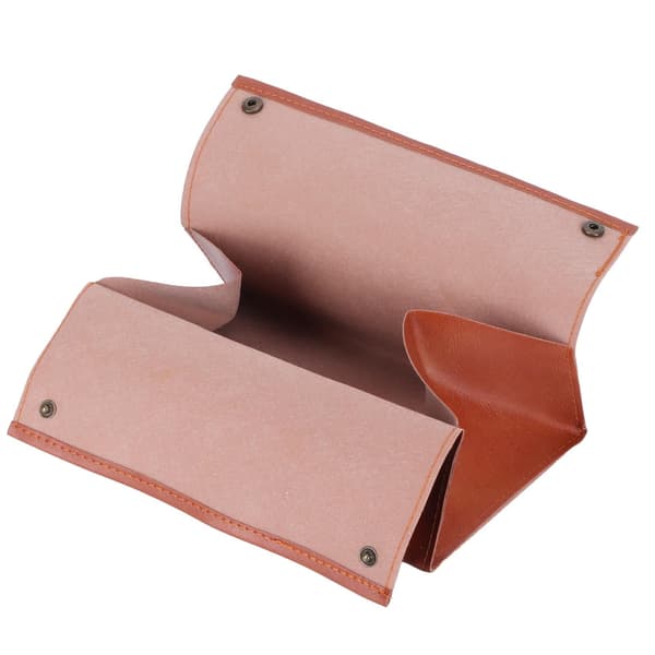PU Läder Originalitet Tissue Box Skrivbords Tissue Organizer för Sovrum Vardagsrum Orange