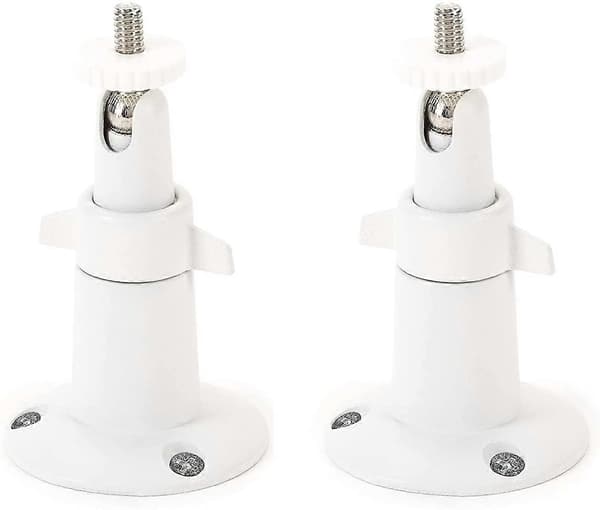 Justerbart inomhus/utomhus säkerhetsfäste i metall för vägg, 2-pack, aluminiumfäste