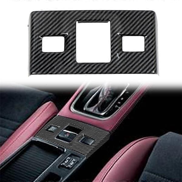 Bil Kolfiber Elektronisk Handbroms Handbroms Panel Dekorationsskydd Ram Trim för / 2015-2020