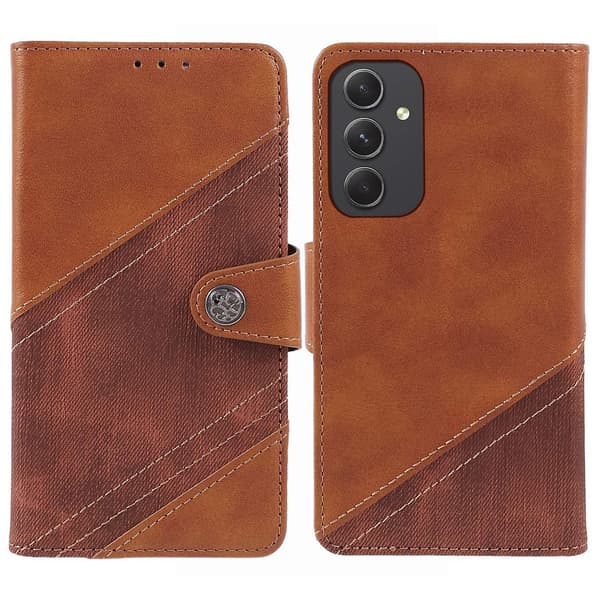 För Samsung Galaxy A15 5G Mobilskal Splitsad PU Läder Plånboksfodral