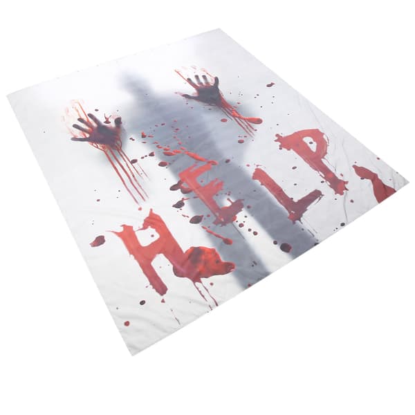 Duschdraperi Halloween Skräck Polyesterfiber Badrumsgardiner med Krokar Badrumstillbehör