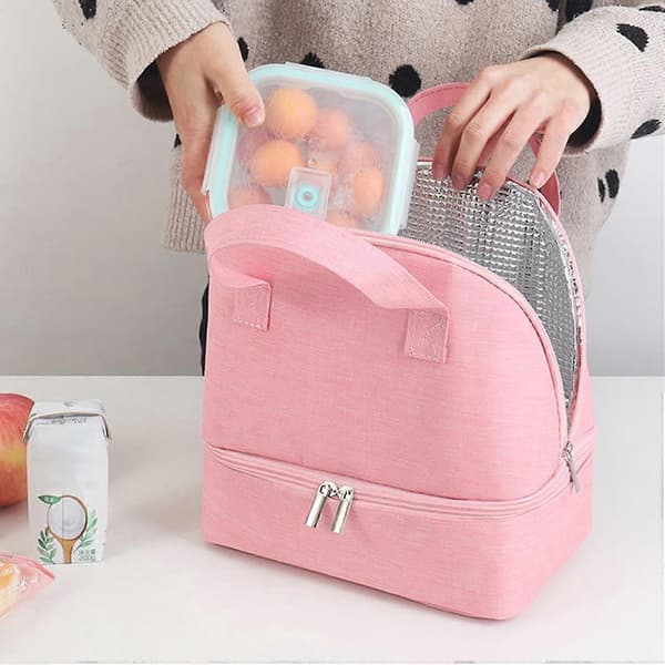 Lunchväska Läcksäker Isolerad Bento Tote Väska Kompakt Hållbar Isolerad Lunchlåda Väska för Kontoret